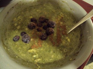 Green oatmeal!