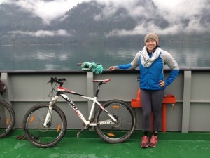 Ferry over Lake Tagua Tagua in Southern Chile