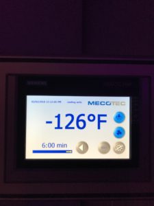 cryotherapy temperature 126