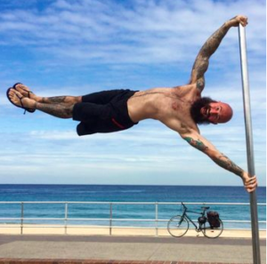 Human Flag Difficult Calisthenics Exercise